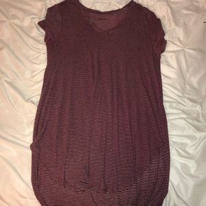 striped t shirt dress
